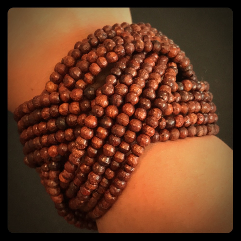 Wooden braided bracelet